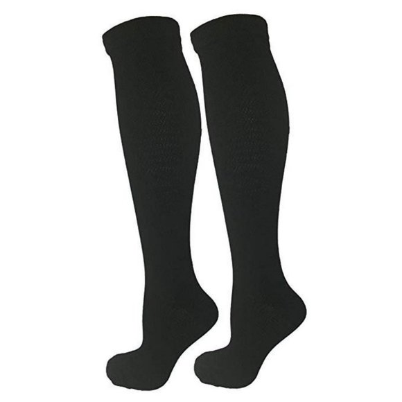 2 Pair Black Small/Medium Ladies Compression Socks - Picture 1 of 6